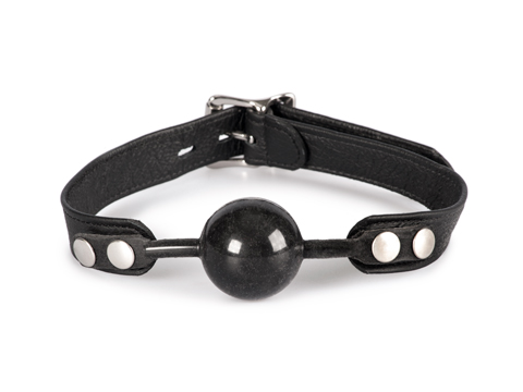 Black Silicone Rubber Ball Gag