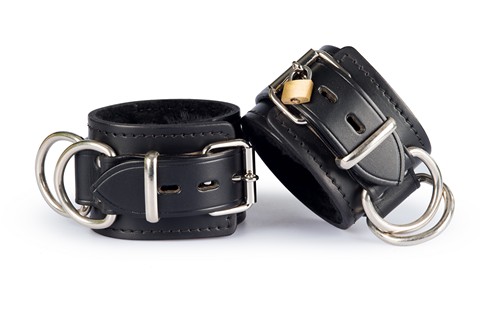 Lockable Heavy Duty Ankle Restraints with Sheepskin Lining