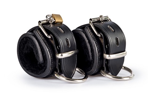 Lockable Heavy Duty Wrist Restraints with Sheepskin Lining