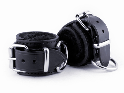 Heavy Duty Wrist Restraints with Sheepskin Lining